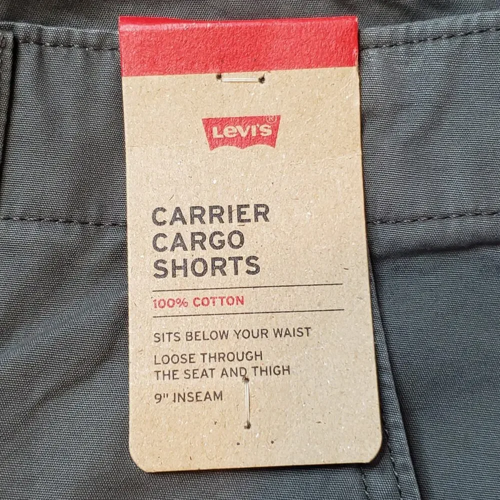 Levi's Men's Size 38 NWT Carrier Cargo Shorts Grey 001KG0024